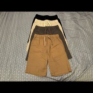 (4) pairs Sz M (8) khaki stone navy and gray shorts